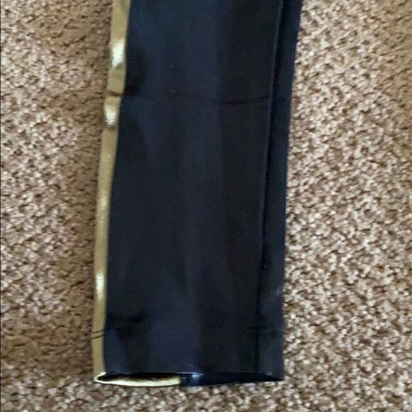 Koral Black Leggings with Gold Side Panel - Picture 3 of 6